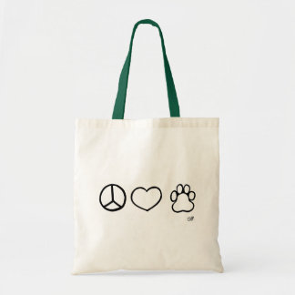 Bolso De Tela Paz, amor, perros