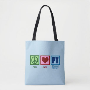 Bolso De Tela Paz Amor PT Terapia Física