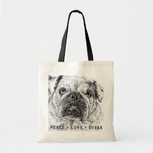 BOLSO DE TELA PAZ * AMOR * TOTE DIVAS
