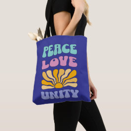 Bolso De Tela Paz Amor Unidad