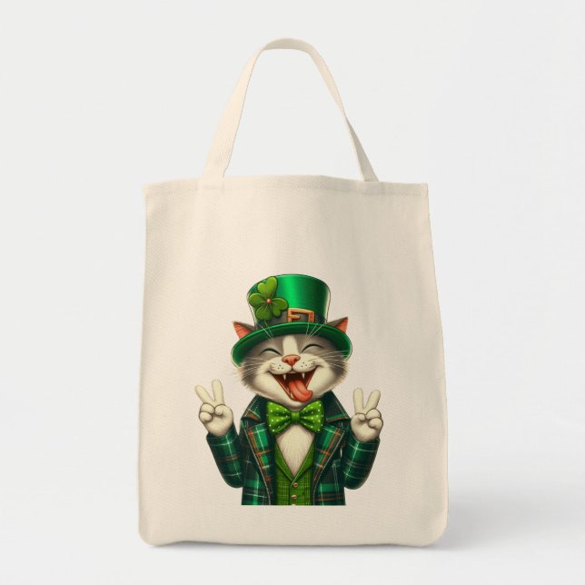 Bolso De Tela Paz, amor y cerveza verde (Frente)