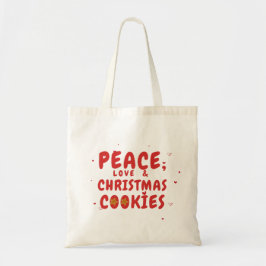 Bolso De Tela Paz, amor y Navidades cookies