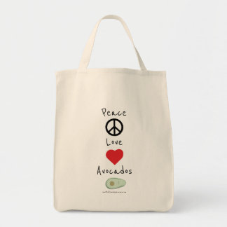 Bolso De Tela Paz, amor, y tote del ultramarinos de los