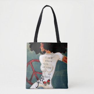 Bolso De Tela Paz, amor y Tote SOUL