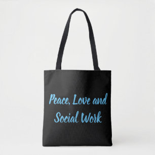 Bolso De Tela Paz, amor y trabajo social