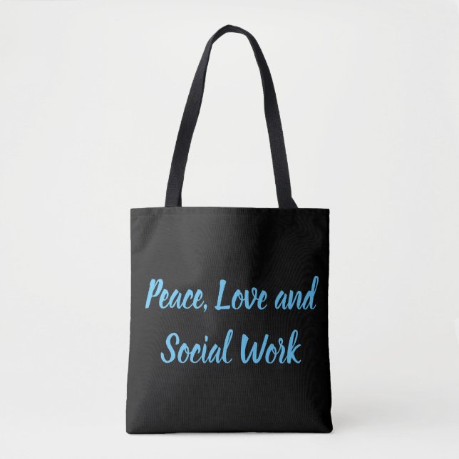 Bolso De Tela Paz, amor y trabajo social (Anverso)
