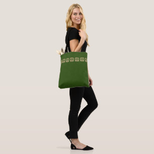 Bolso De Tela Paz cuadrada 