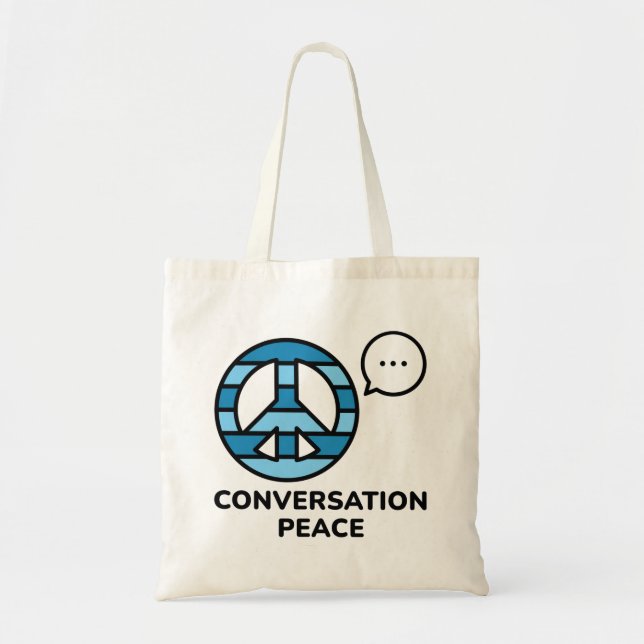 Bolso De Tela Paz de conversación (Frente)