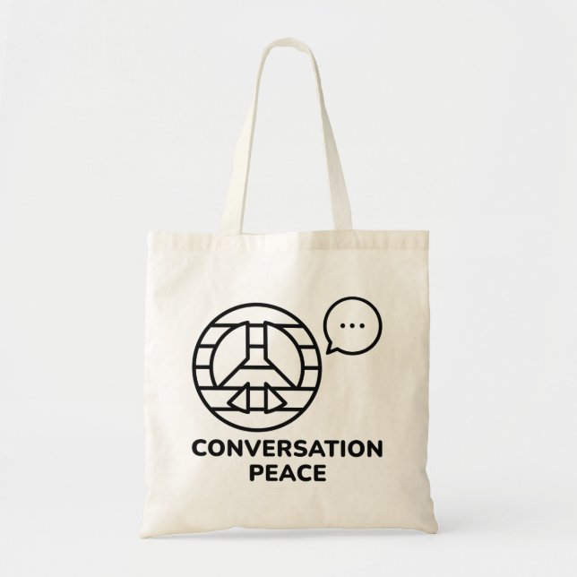 Bolso De Tela Paz de conversación (Frente)