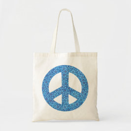 Bolso De Tela Paz de Flor Azul