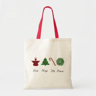Bolso De Tela Paz de la alegría de la esperanza del amor