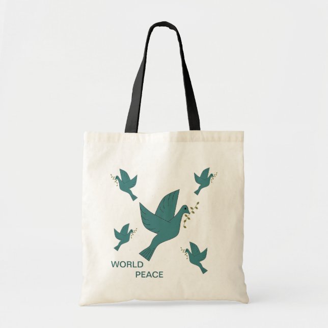 BOLSO DE TELA PAZ DE MUNDO (Frente)