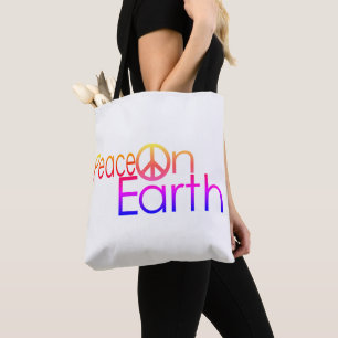 Bolso De Tela Paz en la Tierra
