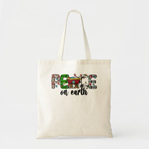 Bolso De Tela Paz en la Tierra Natividad Niño Jesús Feliz Festiv