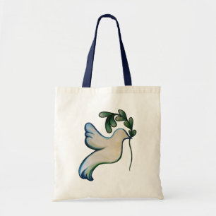 Bolso De Tela Paz en la Tierra, paloma de esperanza