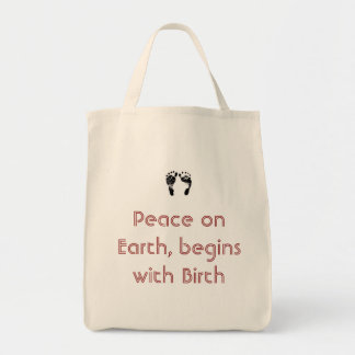 Bolso De Tela Paz en nacimiento