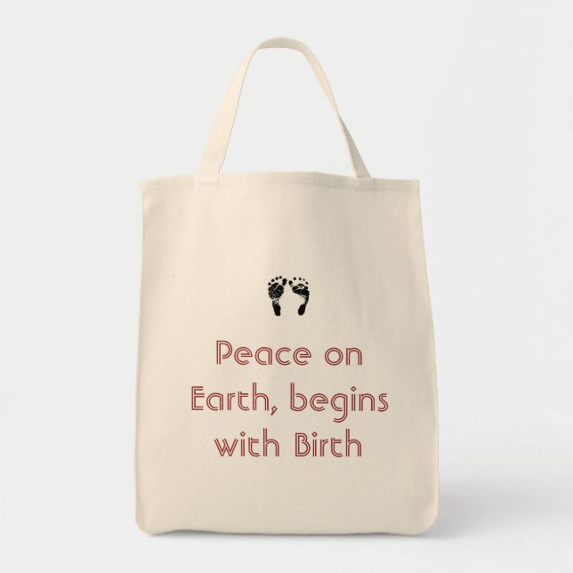 Bolso De Tela Paz en nacimiento (Frente)