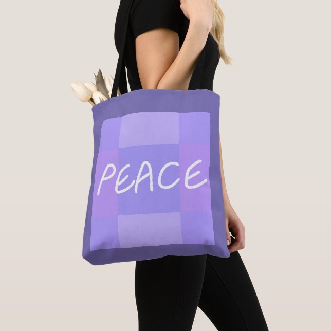 Bolso De Tela Paz Lilac (Detalle)