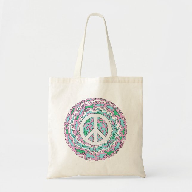 Bolso De Tela Paz psicodélica (Frente)