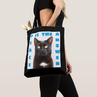 Bolso De Tela Paz - Tote de gatos