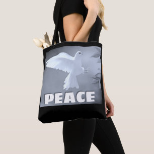 Bolso De Tela Paz - Tote de paloma