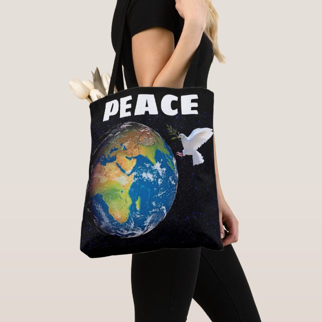 Bolso De Tela Paz - Tote mundial (Detalle)