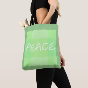 Bolso De Tela Paz Verde