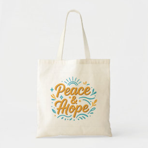 Bolso De Tela Paz y esperanza inspirando diseño moderno para tod