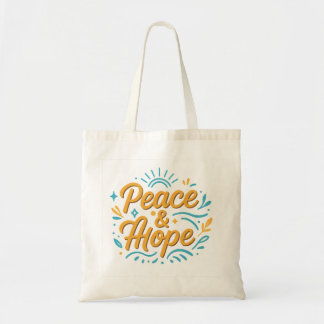Bolso De Tela Paz y esperanza inspirando diseño moderno para tod