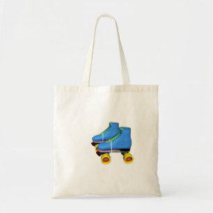 Bolso De Tela Pcteres de ruedas azules en estilo retro