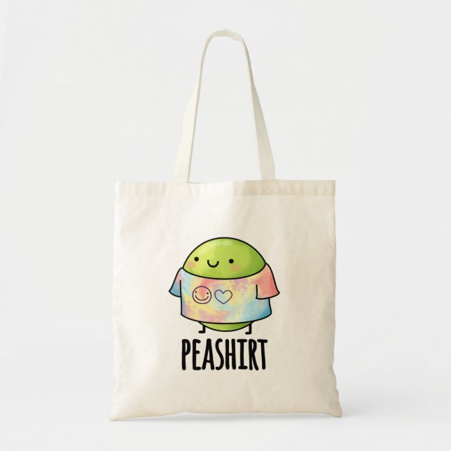 Bolso De Tela Pea Shirt Funny Veggie Pea TShirt Pun (Frente)