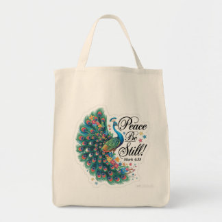 Bolso De Tela Peace be still grocery tote