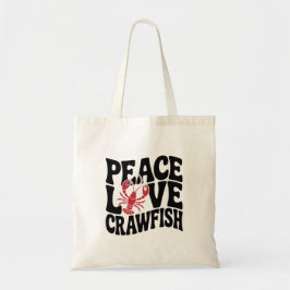 Bolso De Tela Peace Love and Crawfish Cajun Name