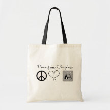 Peace Love Camping Tote Bag