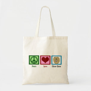Bolso De Tela Peace Love Chow Chow