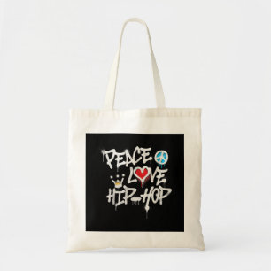 Bolso De Tela Peace Love Hip Hop Dance