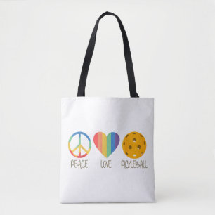 Bolso De Tela Peace Love Pickleball