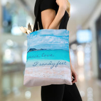 Peace Love Sandy Feet Hawaii Turquoise Beach Photo
