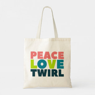 Bolso De Tela Peace Love TwirGuard Colorguard Flag Twirler