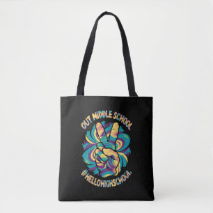 Bolso De Tela Peace Out Middle Hello School High School Tye