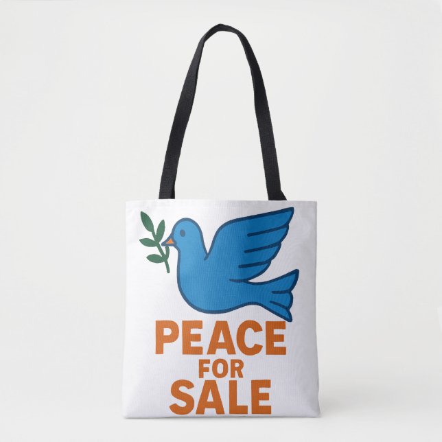 Bolso De Tela Peace Themed Tote Bag (Anverso)