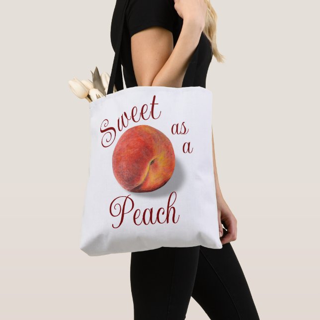 Bolso De Tela Peach Tote Bag (Detalle)