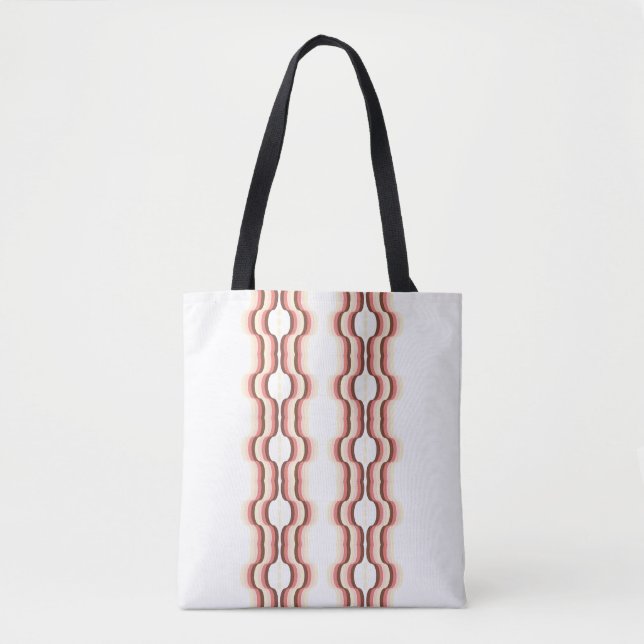 Bolso De Tela Peach Wave Symmetry (Anverso)