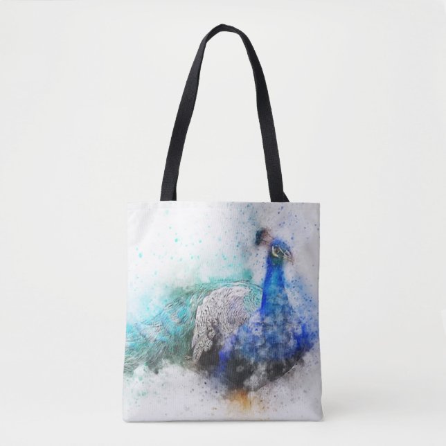 Bolso De Tela Peacock acuático (Anverso)