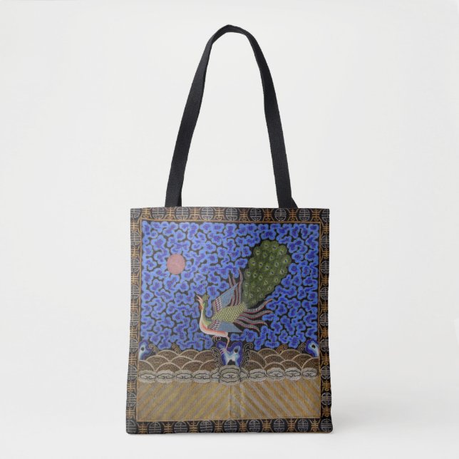 Bolso De Tela Peacock de la dinastía Qing (Anverso)