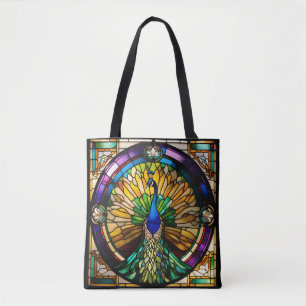 Bolso De Tela Peacock de vidrio contenido