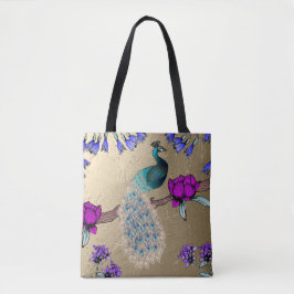 Bolso De Tela Peacock En Oro