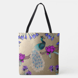 Bolso De Tela Peacock En Oro