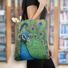 Bolso De Tela Peacock Feathers