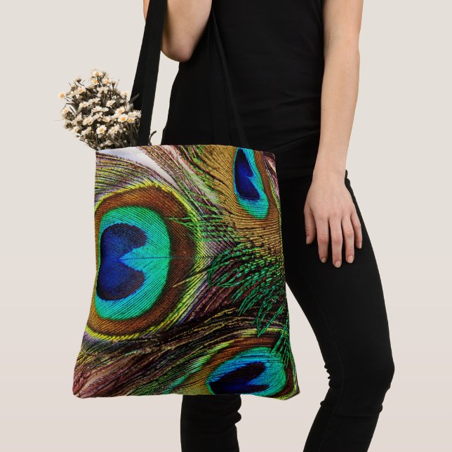 Bolso De Tela Peacock Feathers 2&4 (Detalle)